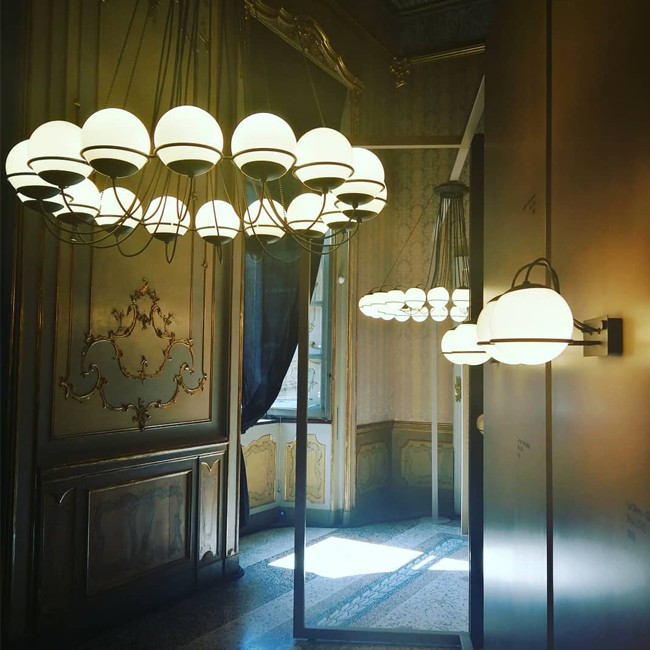 Astep wandlamp Le Sfere Model 238/1 door Gino Sarfatti