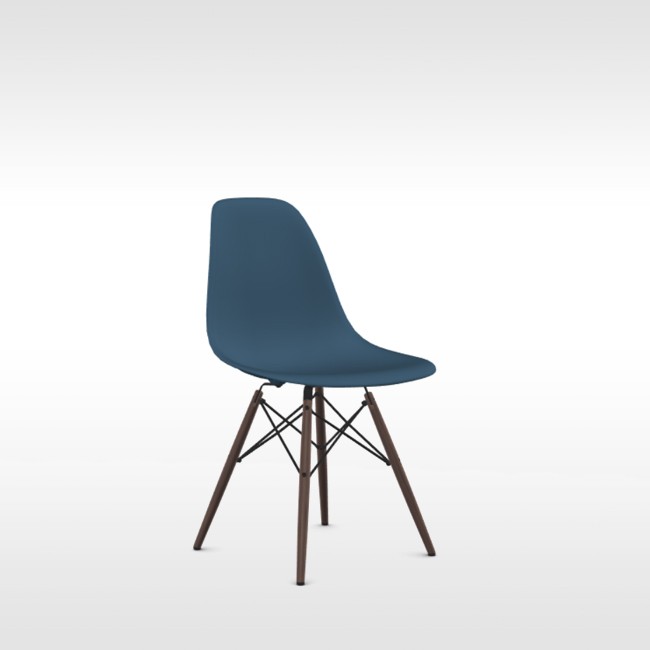 Vitra stoel Eames Plastic Chair DSW (esdoorn donkerbruin) door Charles & Ray Eames