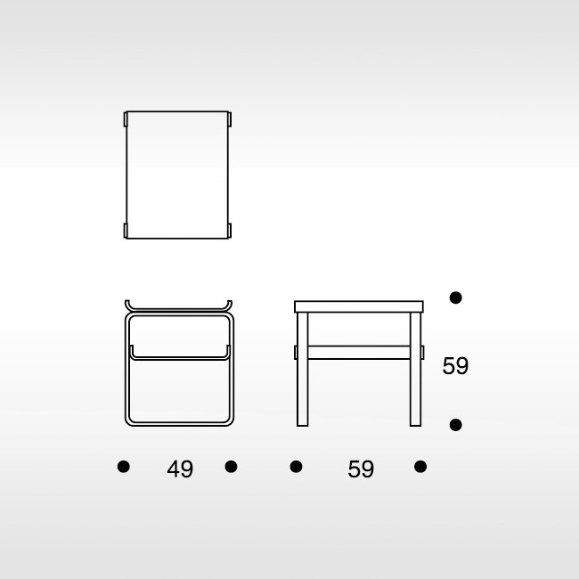 Artek bijzettafel 915 Side Table door Alvar Aalto