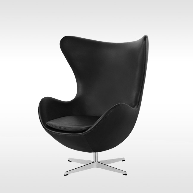 Fritz Hansen loungestoel Egg Lounge Chair Model 3316 Leder door Arne Jacobsen