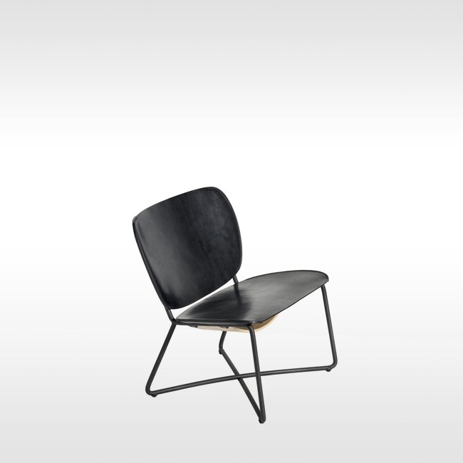 Functionals fauteuil Miller zwart leer door Serener