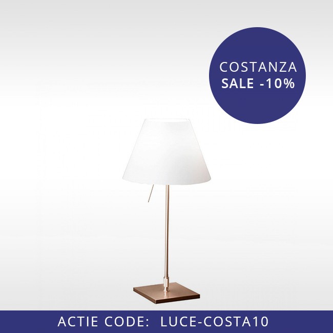 Luceplan tafellamp D13 pi.c LED Costanzina Brass door Paolo Rizzatto
