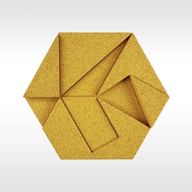 Muratto akoestisch wandpaneelsysteem Organic Blocks Hexagon door Yolanda Murillo