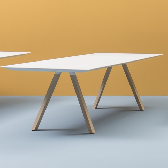 Pedrali tafel Arki Table Wood Compact White van Pedrali R&D