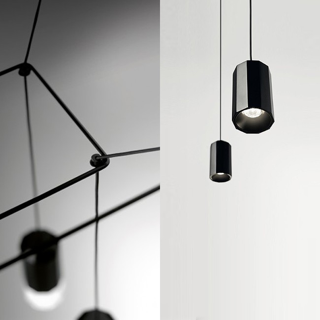 Vibia hanglamp Wireflow Suspension 4 LED zonder diffuser door Arik Levy