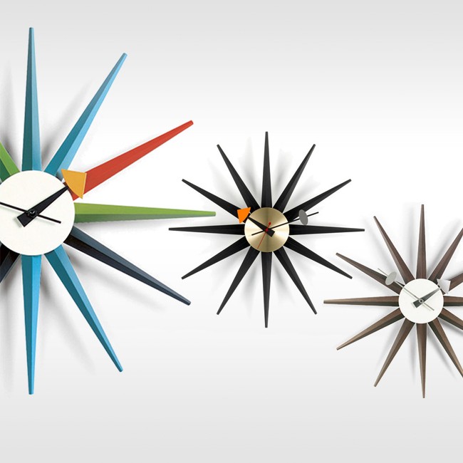 Vitra klok Sunburst Clock door George nelson