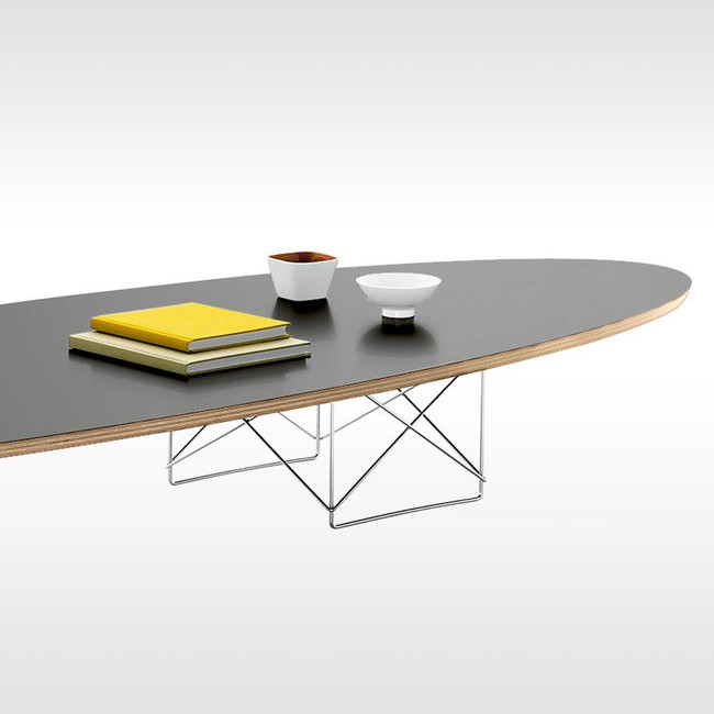 Vitra salontafel Elliptical Table ETR verchroomd onderstel door Charles & Ray Eames