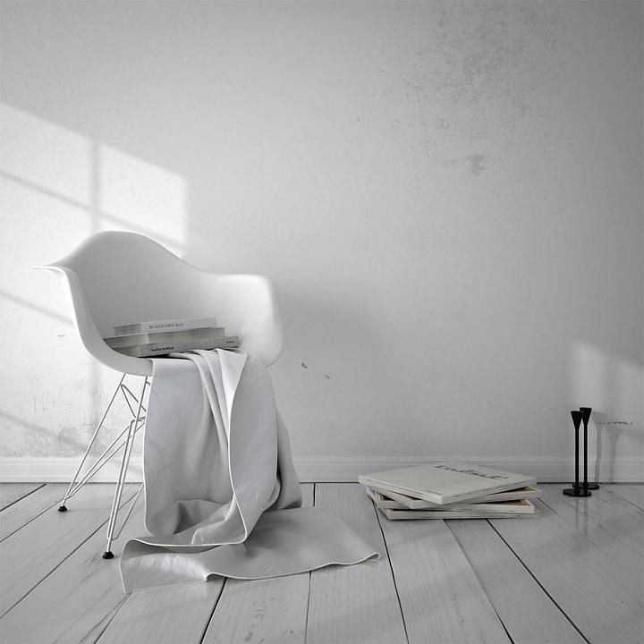 Vitra stoel Eames Plastic Armchair DAR Quick Ship Programma (verchroomd onderstel) door Charles & Ray Eames