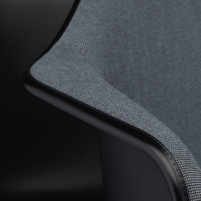 Vitra stoel Eames Plastic Armchair DAX Graniet bekleed door Charles & Ray Eames