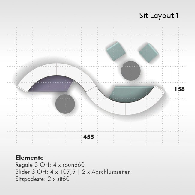 Werner Works akoestische zitplek Basic Flow SIT Layout 1 door Büro + Staubach