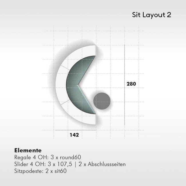 Werner Works akoestische zitplek Basic Flow SIT Layout 2 door Büro + Staubach