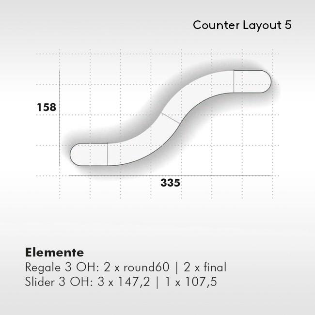 Werner Works wandsysteem Basic Flow COUNTER Layout 5 door Büro + Staubach